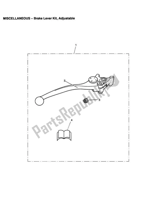 All parts for the Brake Lever Kit, Adjustable of the Triumph America Carburettor 790 2002 - 2007